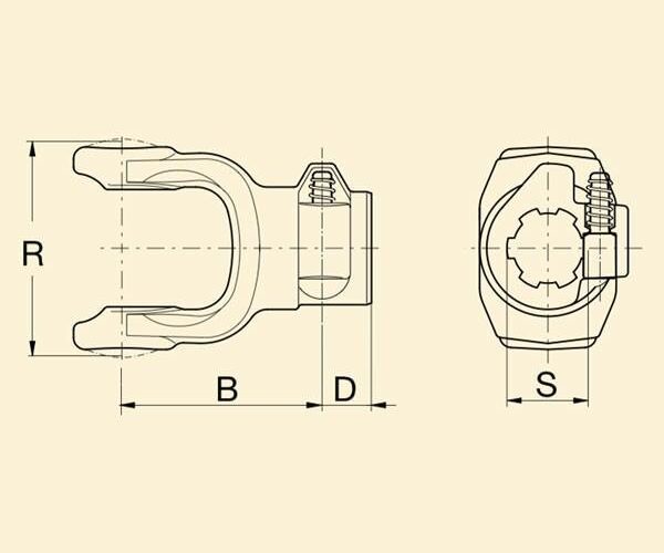 Вилка кардана 5с 1 3/4" Z20 Q.D.