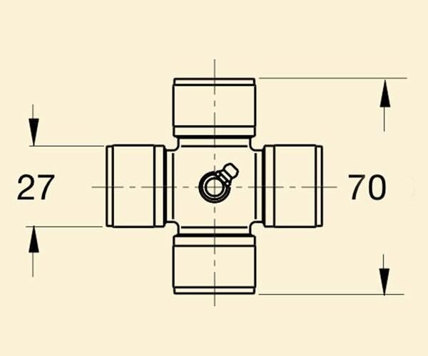 Крестовина кардана 3с 27x70