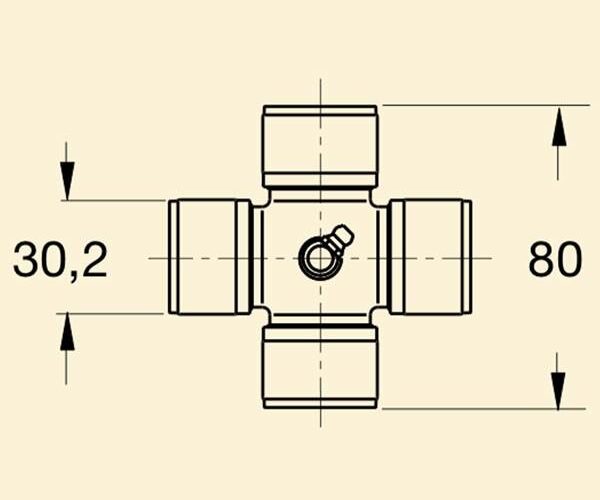 Крестовина кардана 5с 30,2*80