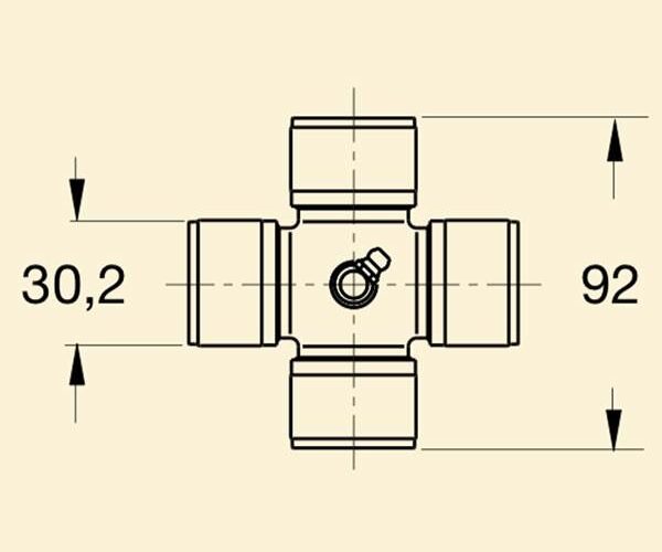 Крестовина кардана 6с 30,2x92